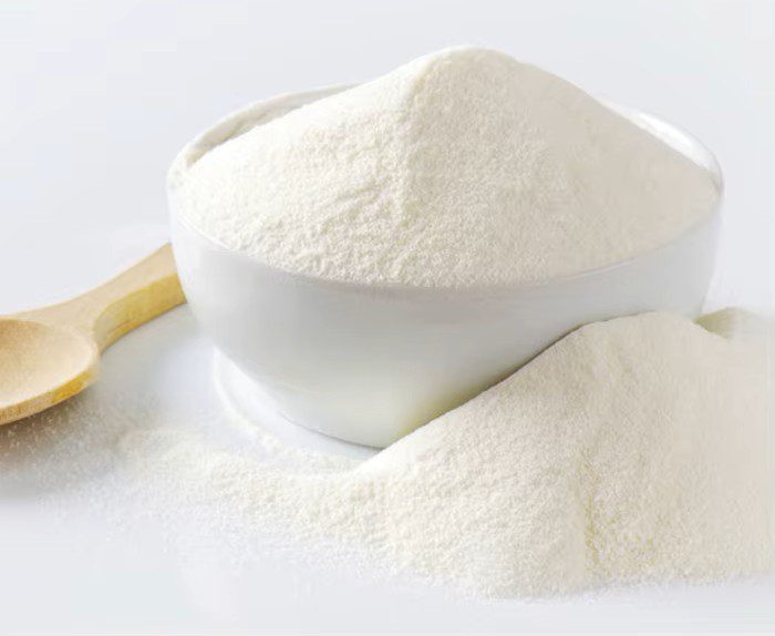 Bowl of white powdery substance